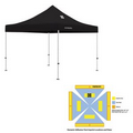 10' x 10' Black Rigid Pop-Up Tent Kit, Full-Color, Dynamic Adhesion (2 Locations)